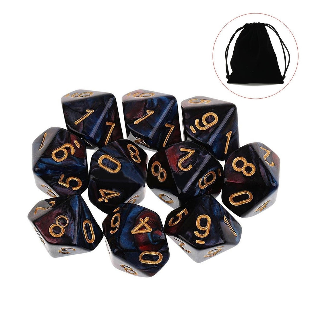 10pcs 10 Sided Dice D10 Polyhedral Dices Table Games EDC Gadget Playing Multisided Image 7
