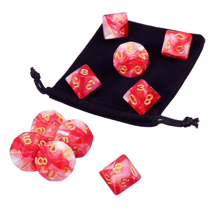 10pcs 10 Sided Dice D10 Polyhedral RPG Role Playing Game Dices w bag Image 7