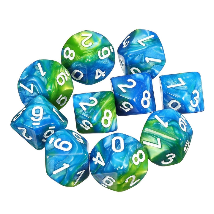 10pcs 10 Sided Dice D10 Polyhedral RPG Role Playing Game Dices w bag Image 9