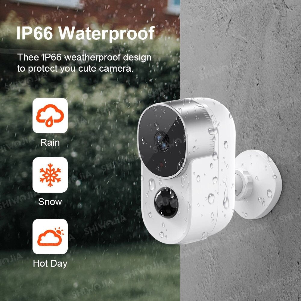 1080P 2MP WiFi IP Camera AI PIR Motion Sensor Derection 2-way Audio Battery Powered Security CCTV Cam Outdoor Waterproof Image 2