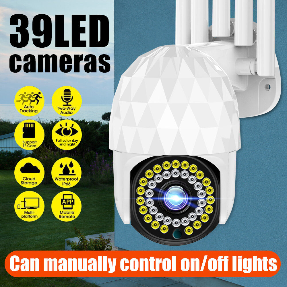 1080P 39 LED Outdoor PTZ IP Camera Two Way Audio Wifi Camera Auto Waterproof Night Vision CCTV Video Surveillance Image 2