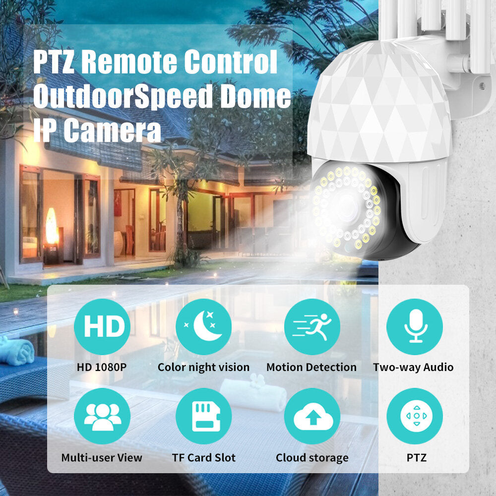 1080P 39 LED Outdoor PTZ IP Camera Two Way Audio Wifi Camera Auto Waterproof Night Vision CCTV Video Surveillance Image 3