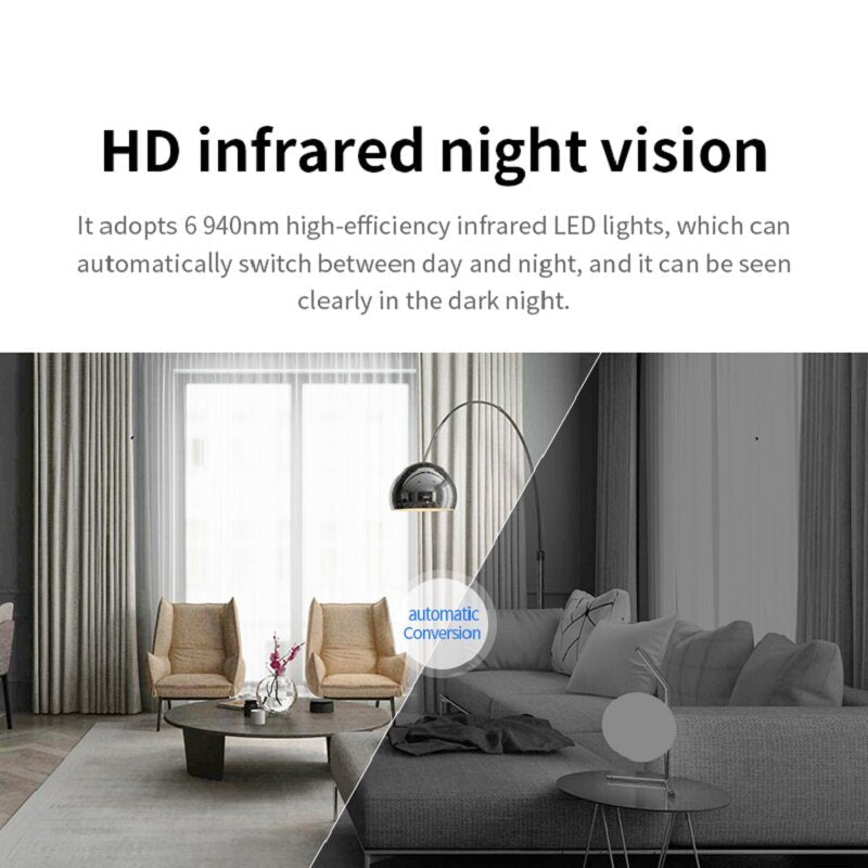 1080P HD Home Security Surveillance Network Camera with Night Vision Motion Sensor Detection Alarm Image 4