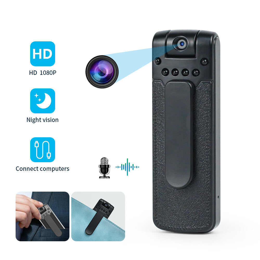 1080P HD Mini Security Camera Portable Video Recorder Infrared Night Vision Camera Non-handheld Wearable Image 3
