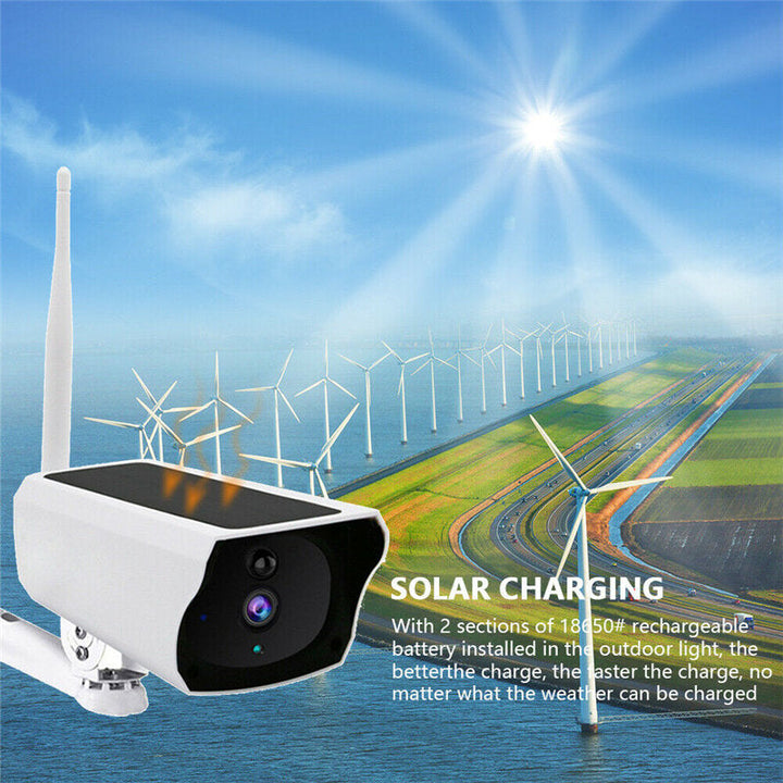 1080P HD WIFI Solar Security IP Camera Night Vision Wireless PIR Motion Alarm IP67 Image 6