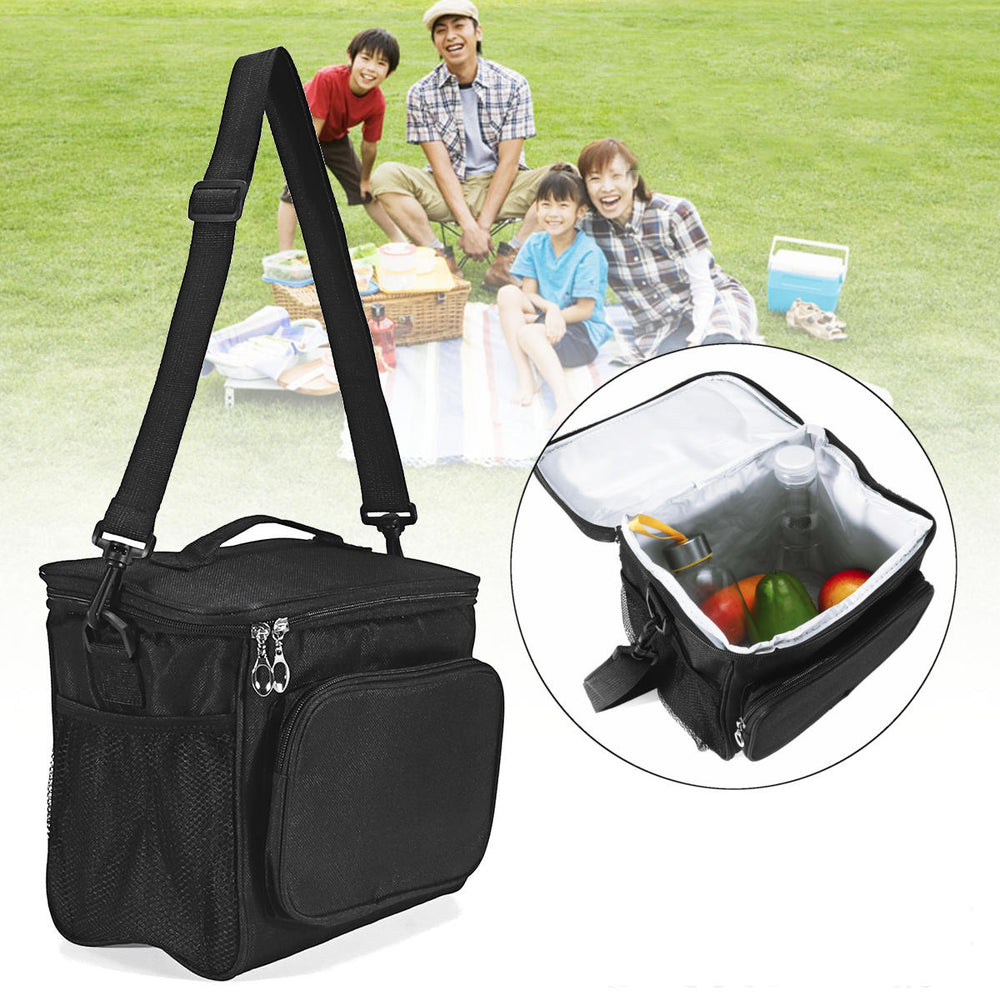 10L Picnic Bag Lunch Shoulder Bag Camping Waterproof Thermal Bag Ice Pack Food Storage Bag Image 2