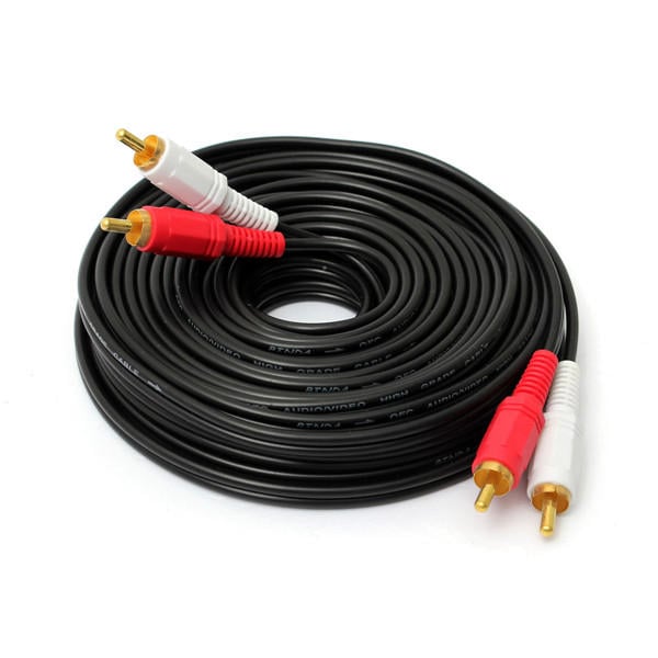 10M33Ft Dual RCA to RCA Audio Video AV Cable For HDTV DVD VCR Stereo Image 1