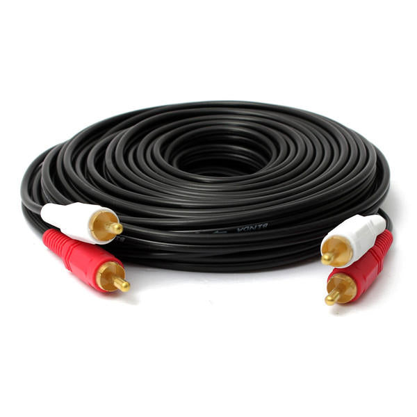 10M33Ft Dual RCA to RCA Audio Video AV Cable For HDTV DVD VCR Stereo Image 2