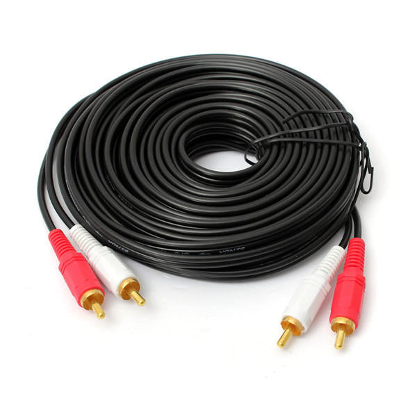 10M33Ft Dual RCA to RCA Audio Video AV Cable For HDTV DVD VCR Stereo Image 4