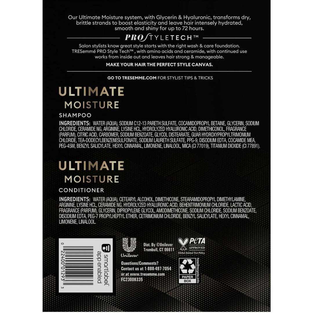 TRESemme Ultimate Moisture Shampoo and Conditioner 39 Fluid Ounce (Pack of 2) Image 4