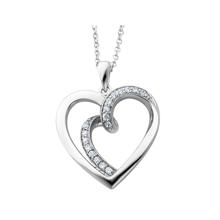 Soulmate Heart Pendant Necklace in Sterling Silver with Chain Image 1