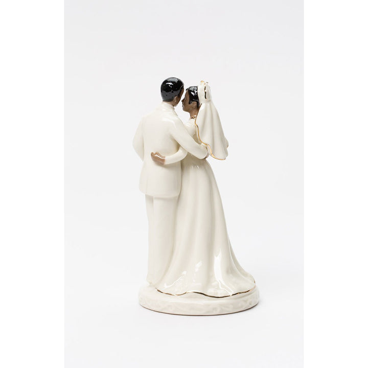 Ceramic African American 50th Anniversary Couple Cake Topper Anniversary D cor or Gift Image 4