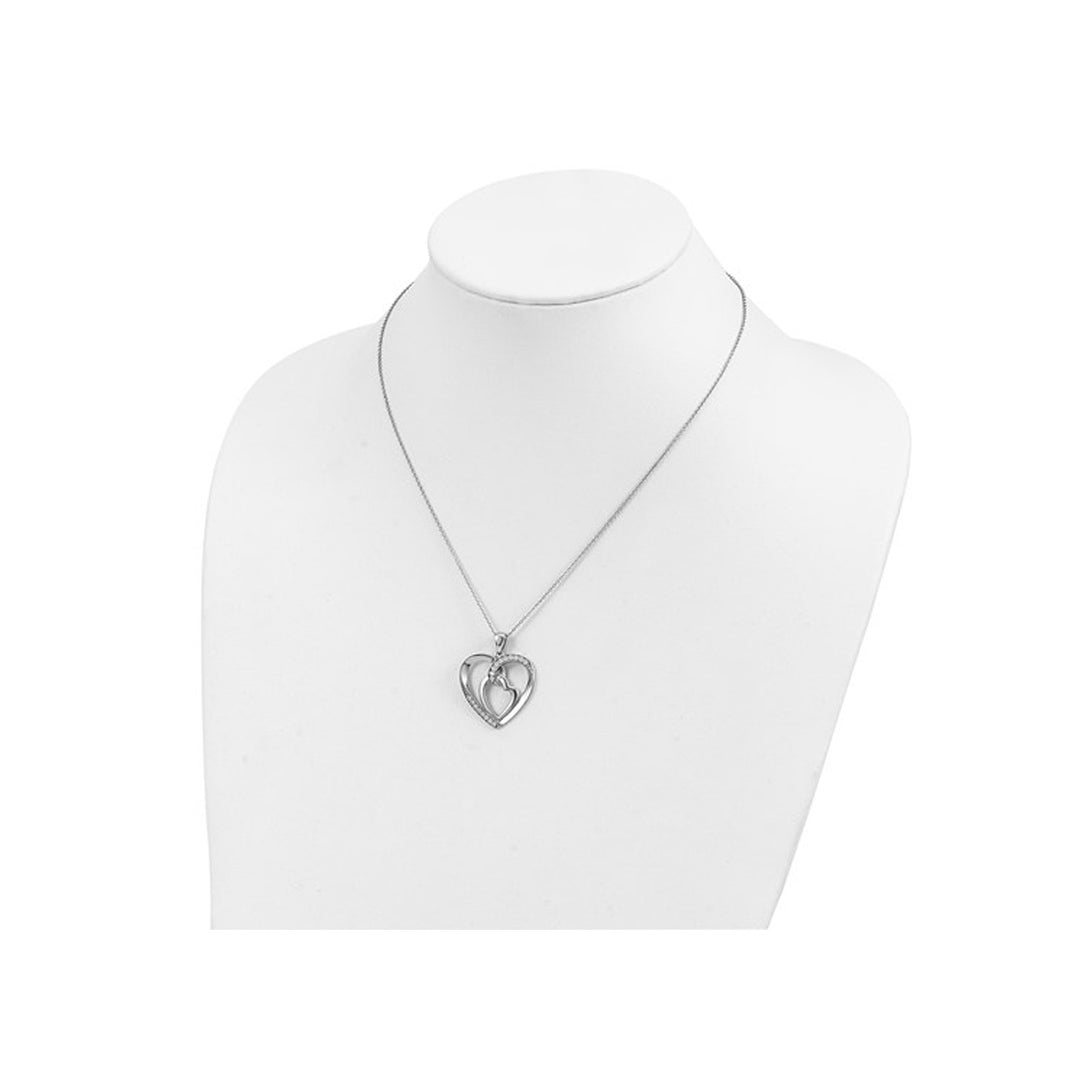 My Heart to Yours Pendant Necklace in Sterling Silver with Chain Image 3