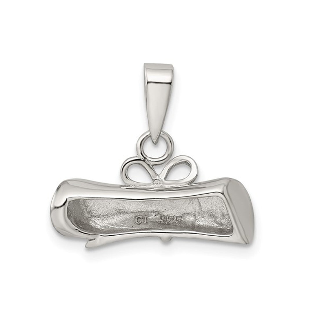 Rolled-Up Diploma Charm Pendant Necklace in Sterling Silver Image 3