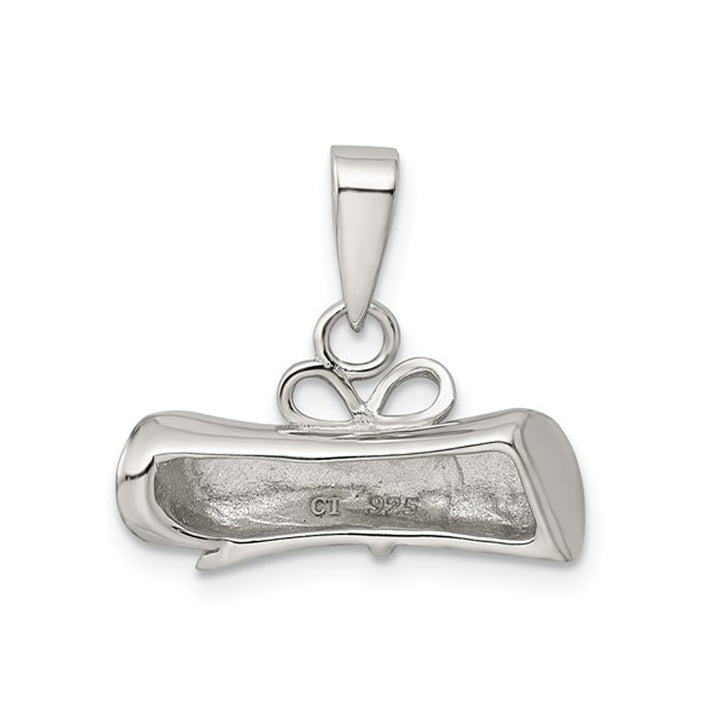 Rolled-Up Diploma Charm Pendant Necklace in Sterling Silver Image 3