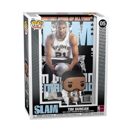 Tim Duncan San Antonio Spurs NBA SLAM Pop! Cover Figure with Case Image 1