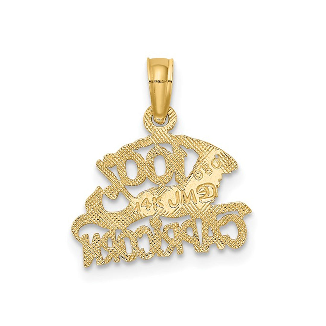 10K Yellow Gold 100% CAPRICORN Zodiac Charm Astrology Zodiac Pendant Necklace with Chain Image 3