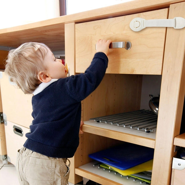 10Pcs Baby Cute Safety Lock Cabinet Drawer Fridge Furniture Safe Door For Child Infant Kids Image 4