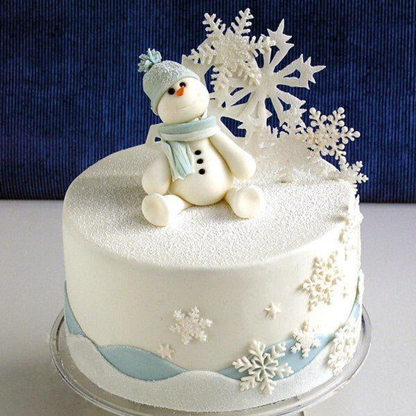Christams Silicone Snowflakes Cake Mold Xmas Fondant Cake Decoration Mould Image 6