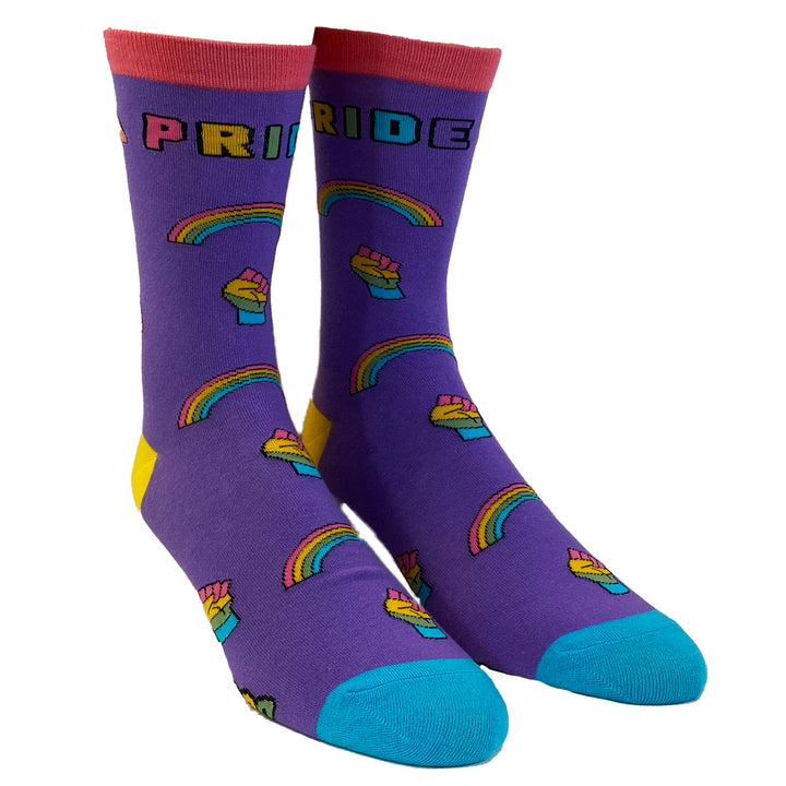 Womens Gay Socks Cool LGBTQ Equality Pride Parade Novelty Footwear Image 2