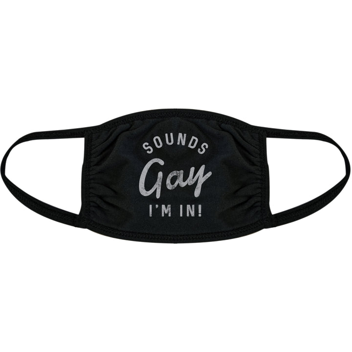 Sounds Gay I'm In Face Mask Funny Pride Month LGBTQ Novelty Nose And Mouth Covering Image 1