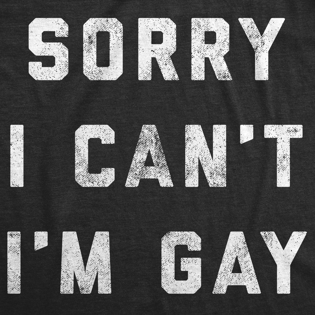 Womens Sorry I Cant Im Gay Tshirt Funny LGBT Pride Tee Image 2