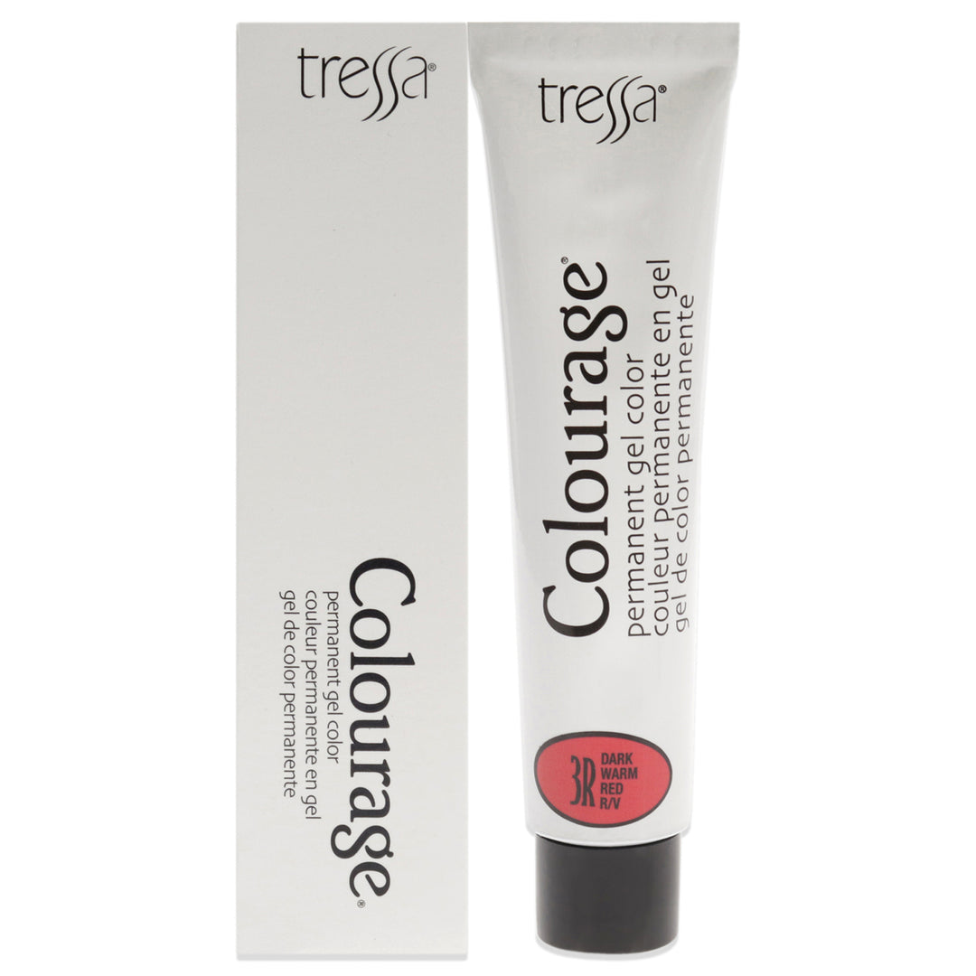 Colourage Permanent Gel Color - 3R Dark Warm Red by Tressa for Unisex - 2 oz Hair Color Image 1