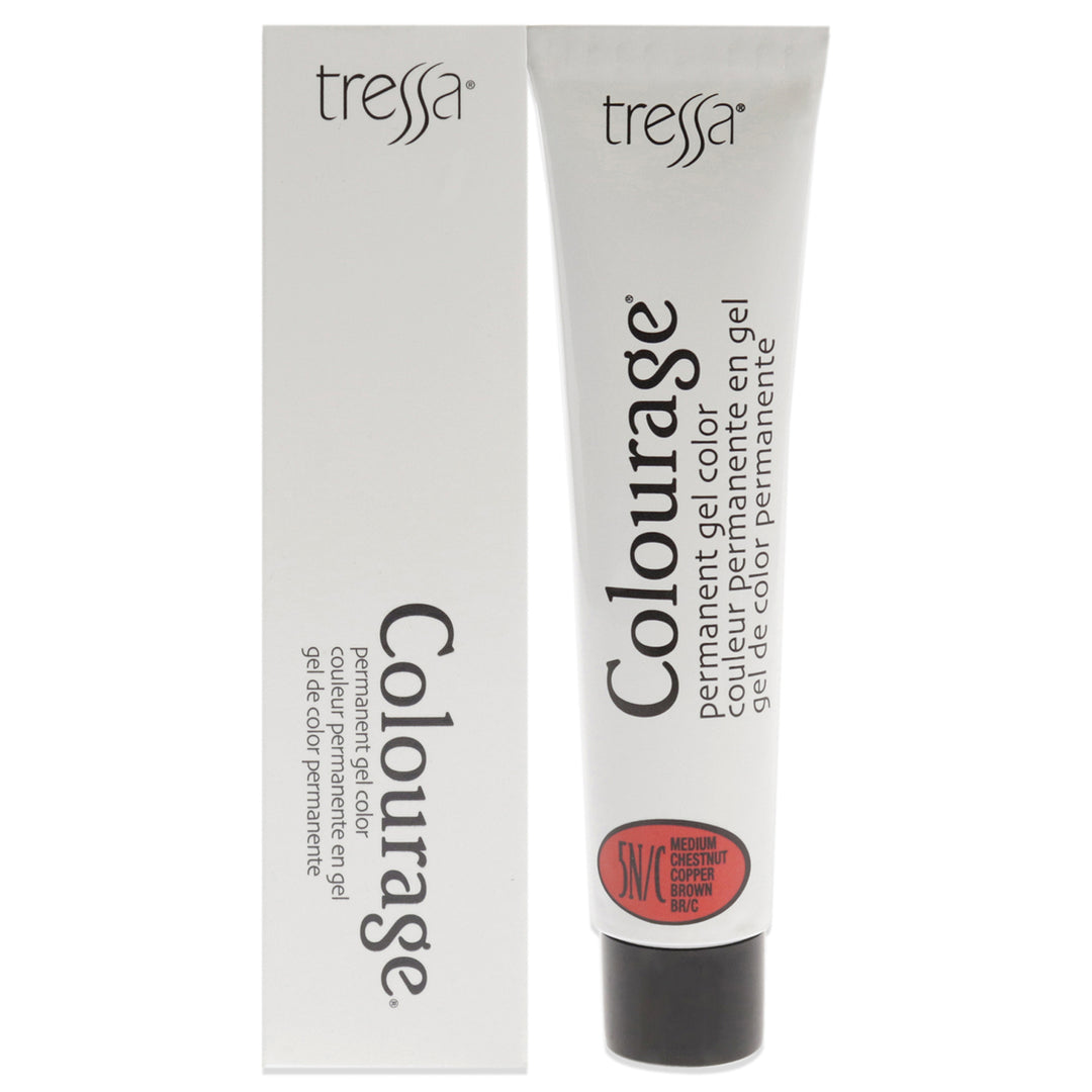 Colourage Permanent Gel Color - 5NC Medium Chestnut Copper Brown by Tressa for Unisex - 2 oz Hair Color Image 1