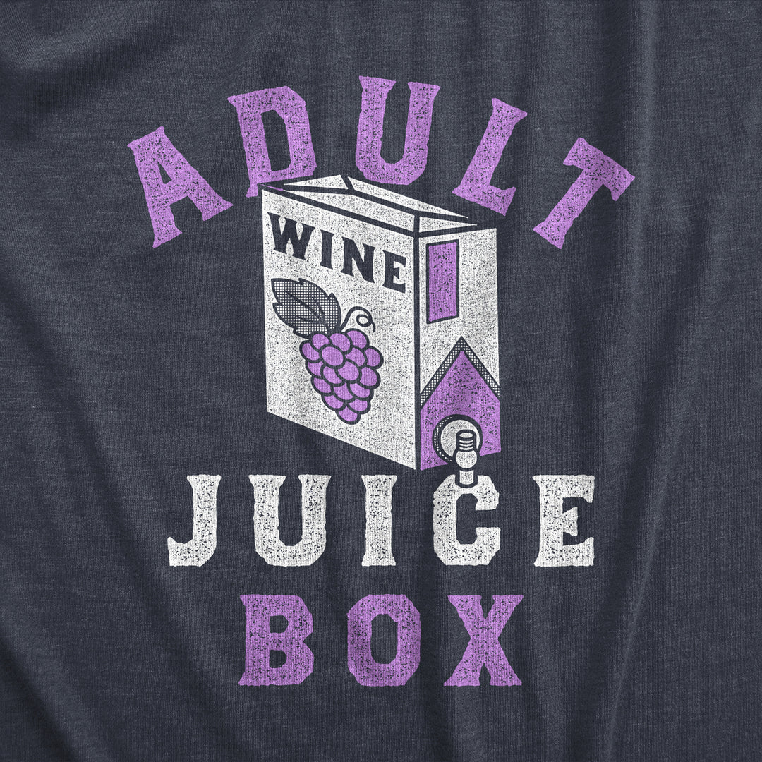 Womens Adult Juice Box T Shirt Funny Boxed Wine Lovers Joke Tee For Ladies Image 2