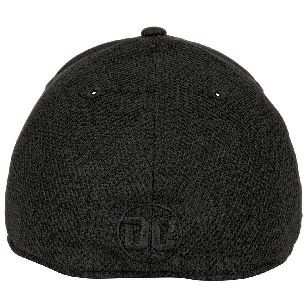 The Flash Logo Black on Black Colorway Era 39Thirty Fitted Hat Image 4