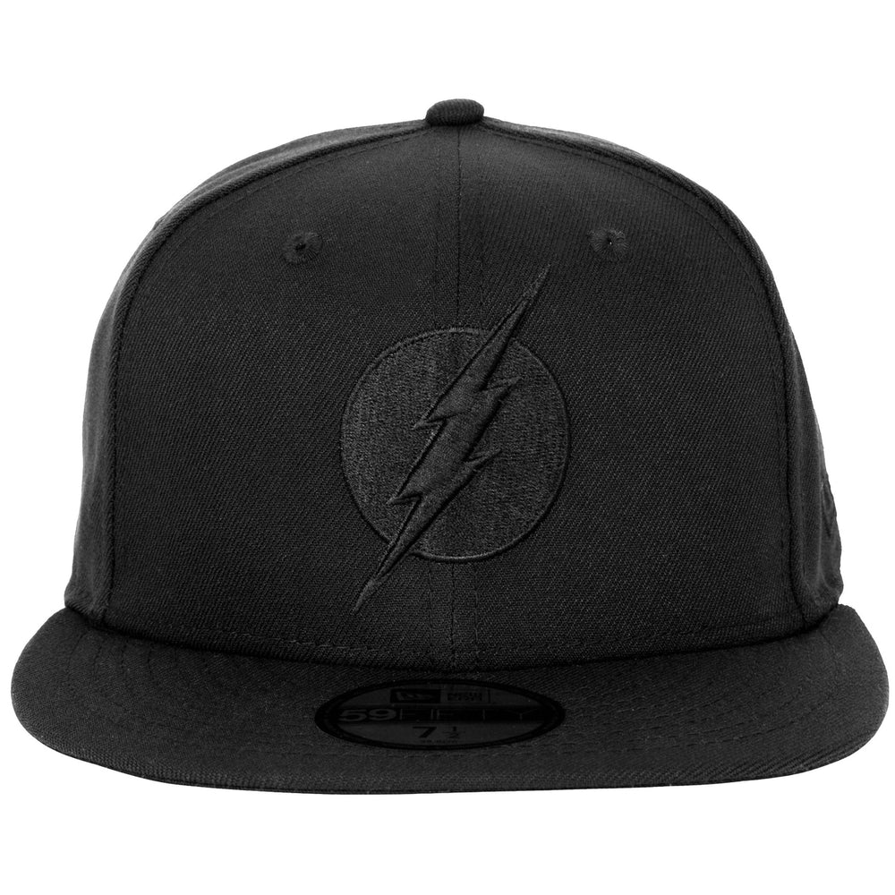 The Flash Logo Black on Black  Era 59Fifty Fitted Hat Image 2