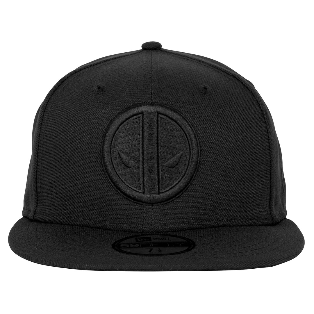 Deadpool Logo Black on Black Era 59Fifty Fitted Hat Image 2