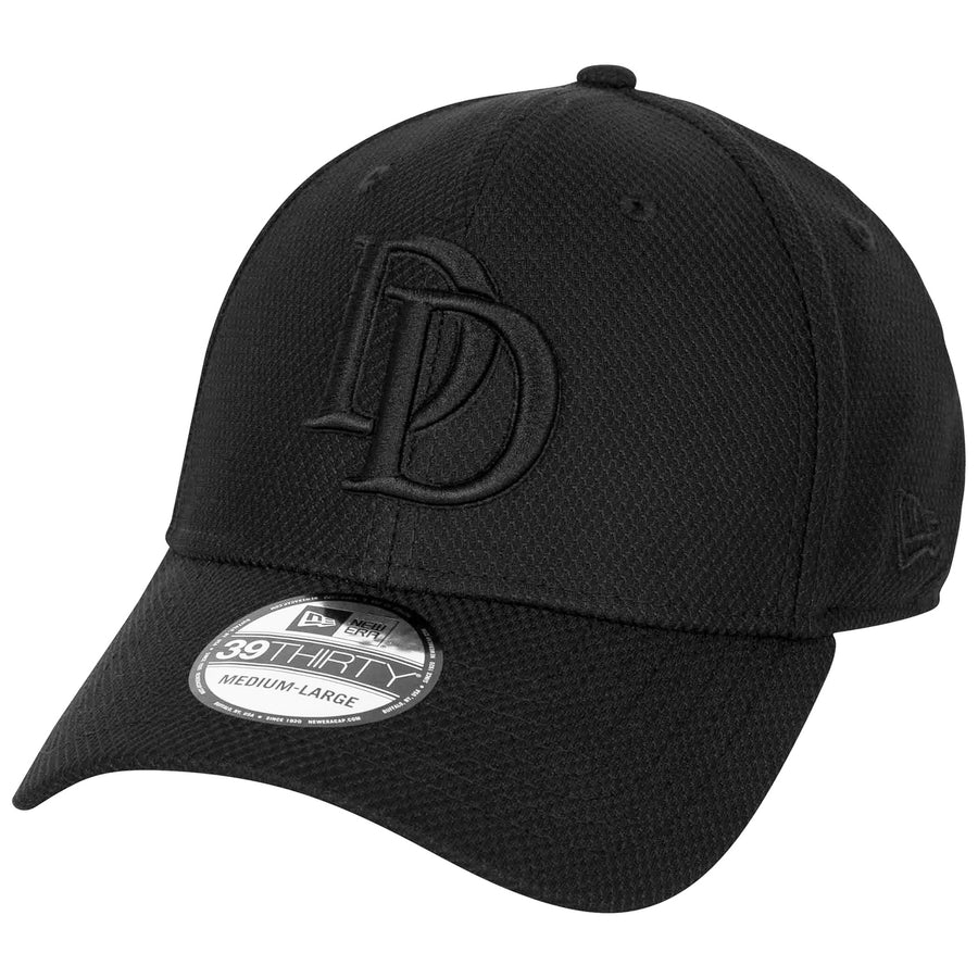 Daredevil Logo Black on Black Era 39Thirty Fitted Hat Image 1