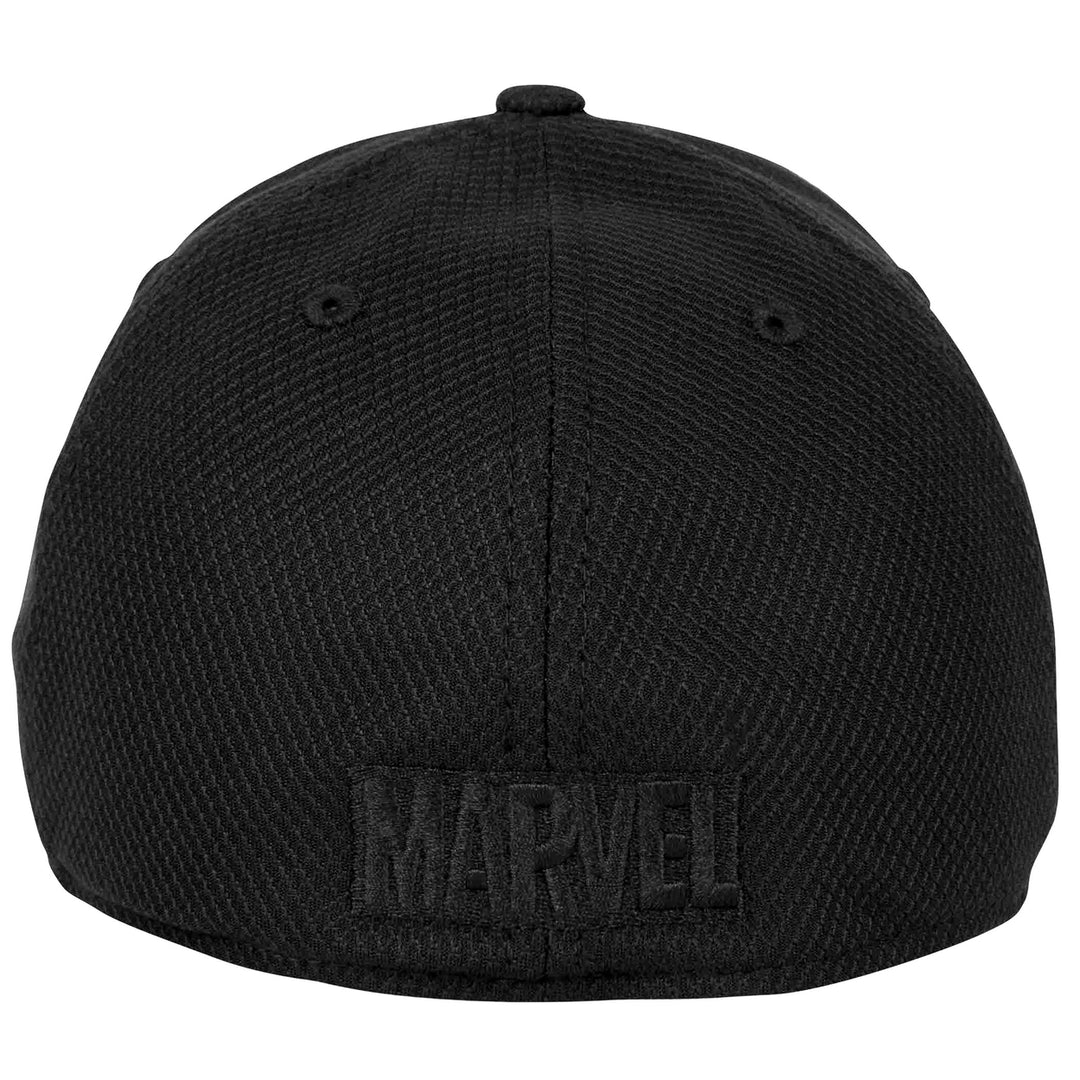 Daredevil Logo Black on Black Era 39Thirty Fitted Hat Image 4