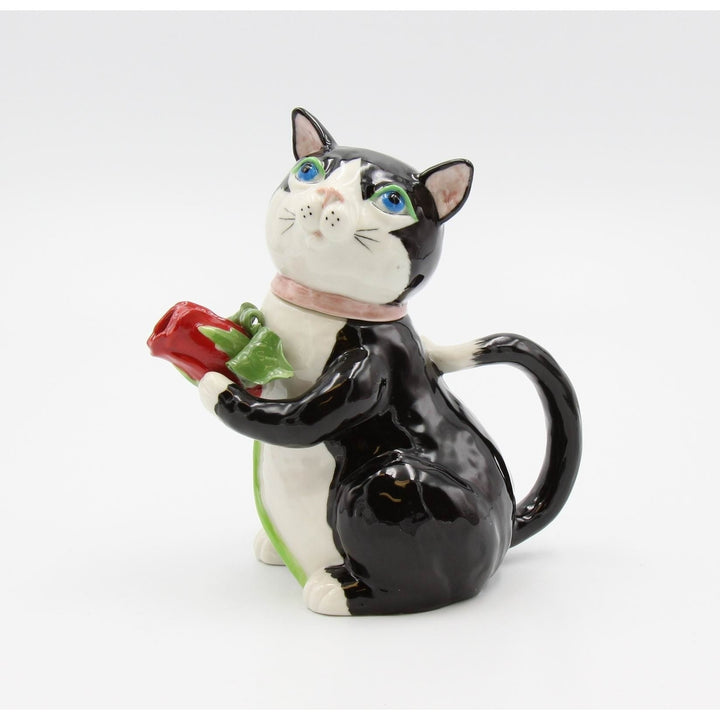 Ceramic Black Cat Teapot 11oz Gift for Cat Lovers Tea Image 3