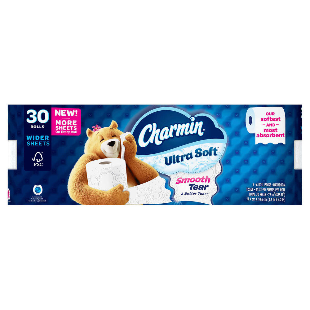 Charmin Ultra Soft Bath Tissue2-Ply213 Sheets30 Rolls Image 2