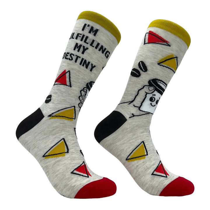 Womens Im Fulfilling My Destiny Coffee Socks Funny Caffeine Lovers Footwear Image 1