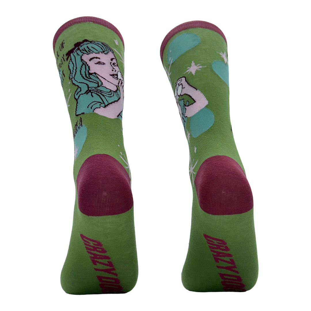 Womens Im Full Of Holiday Spirit AKA Vodka Socks Funny Xmas Drinking Joke Footwear Image 4