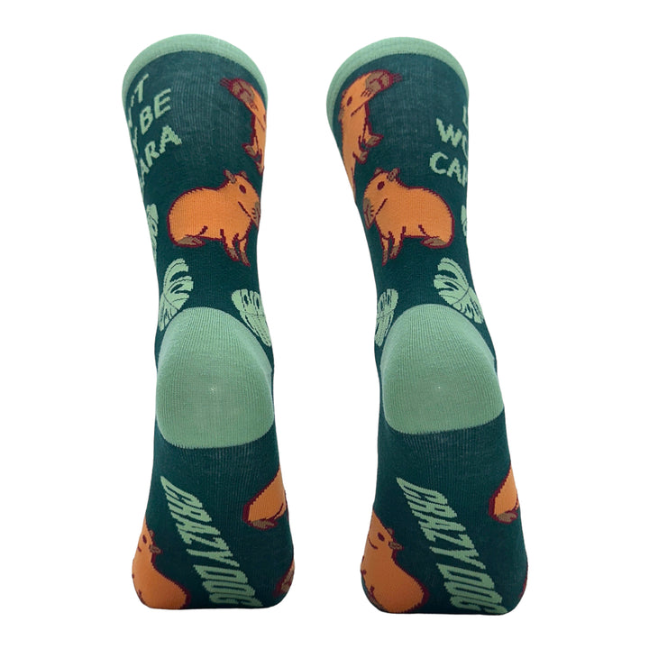 Womens Dont Worry Be Capybara Socks Funny Sarcastic Parody Lyrics Footwear Image 4