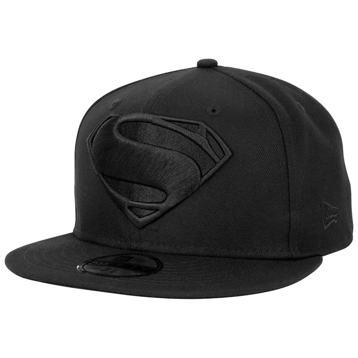 Superman Justice League Logo Black on Black Era 59Fifty Fitted Hat Image 1