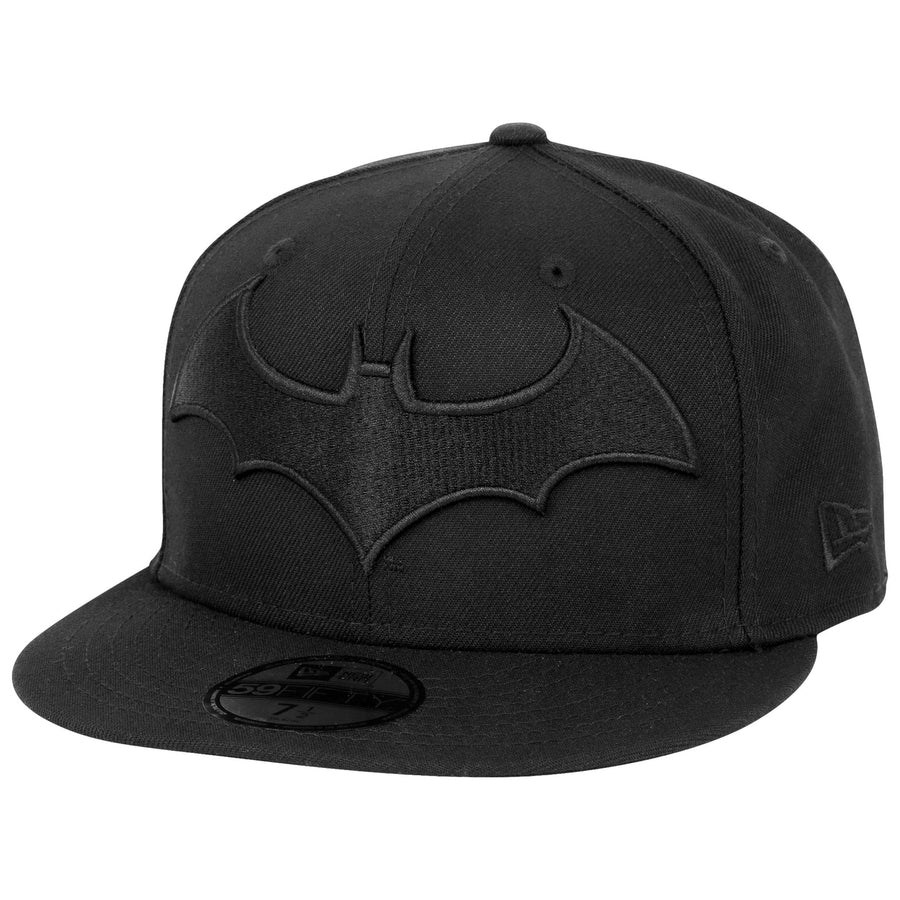 Batman Hush Logo Black on Black Colorway  Era 59Fifty Fitted Hat Image 1