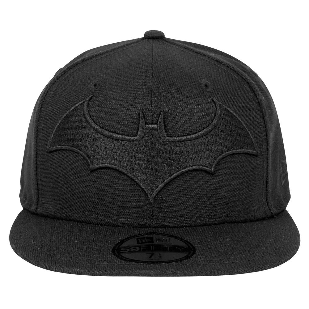Batman Hush Logo Black on Black Colorway  Era 59Fifty Fitted Hat Image 2