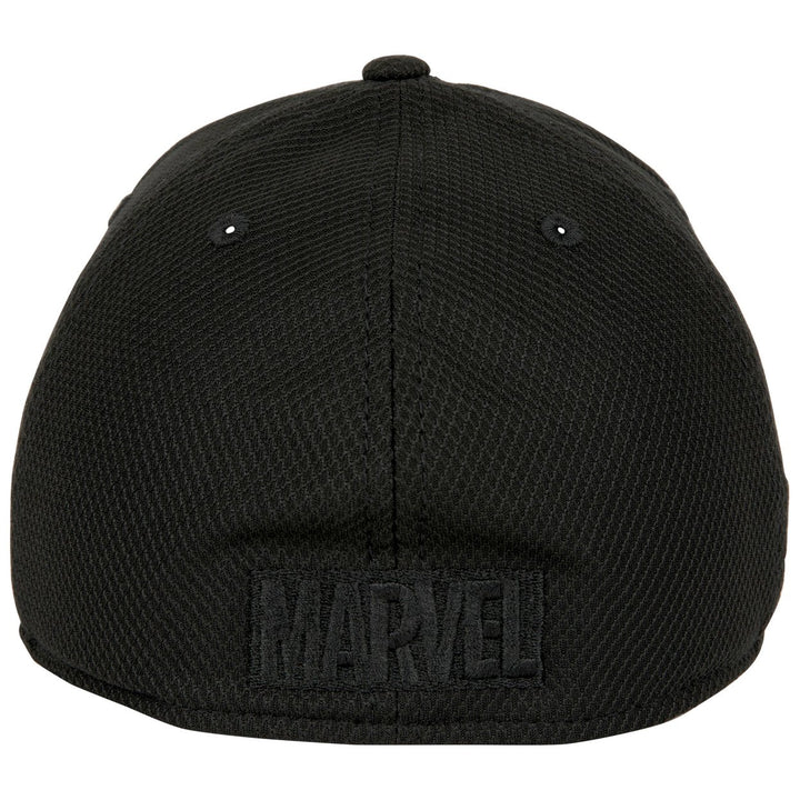 X-Men Logo Black on Black Colorway Era 39Thirty Fitted Hat Image 4