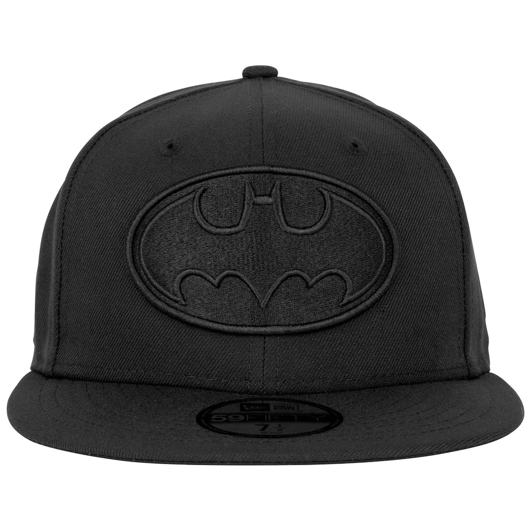 Batman Logo Black on Black  Era 59Fifty Fitted Hat Image 2