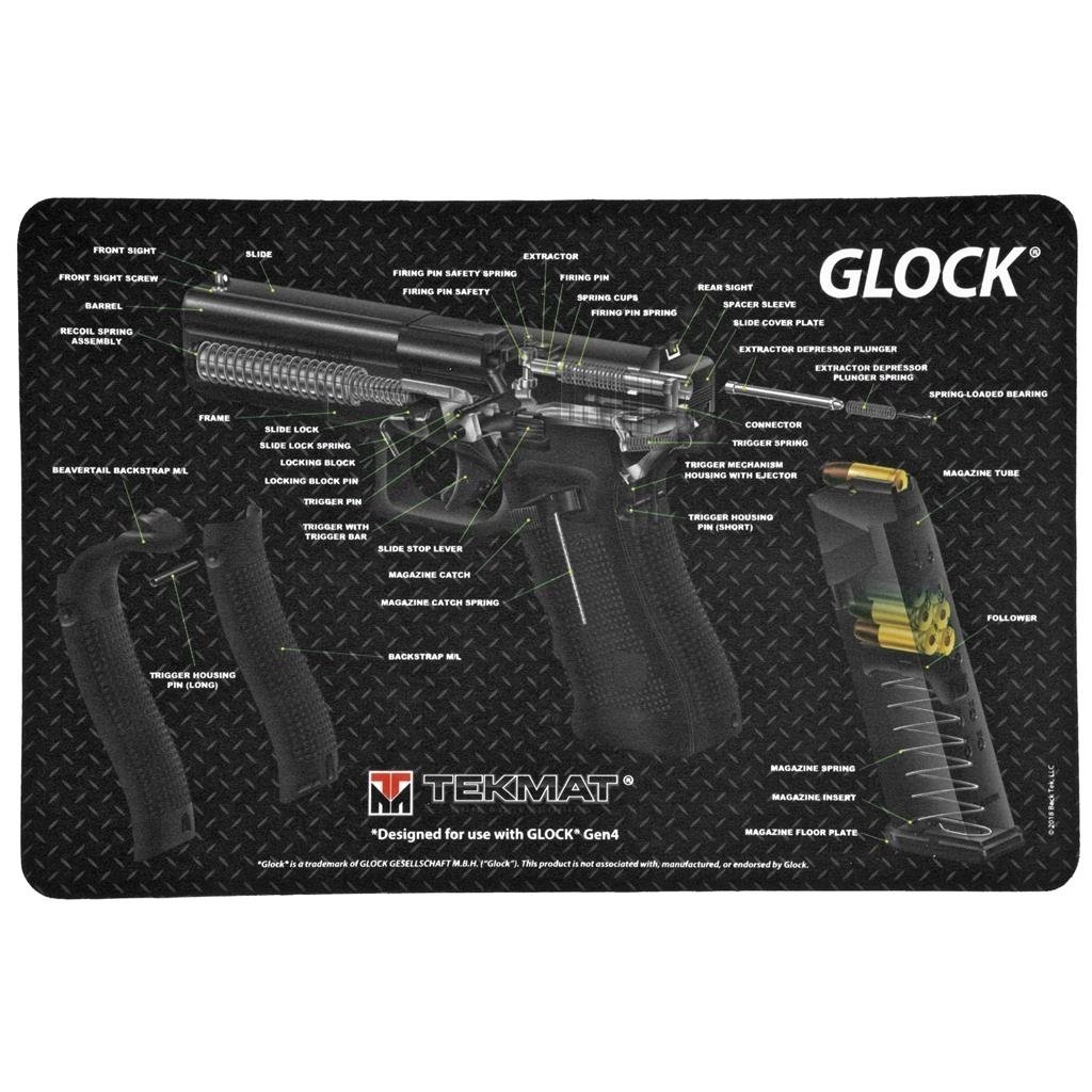 TekMat Glock Cut Away MatBlackOne SizeTEK-R17-GLOCK-CA Image 1