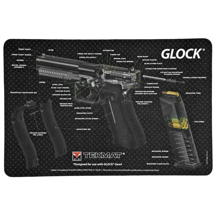 TekMat Glock Cut Away MatBlackOne SizeTEK-R17-GLOCK-CA Image 1