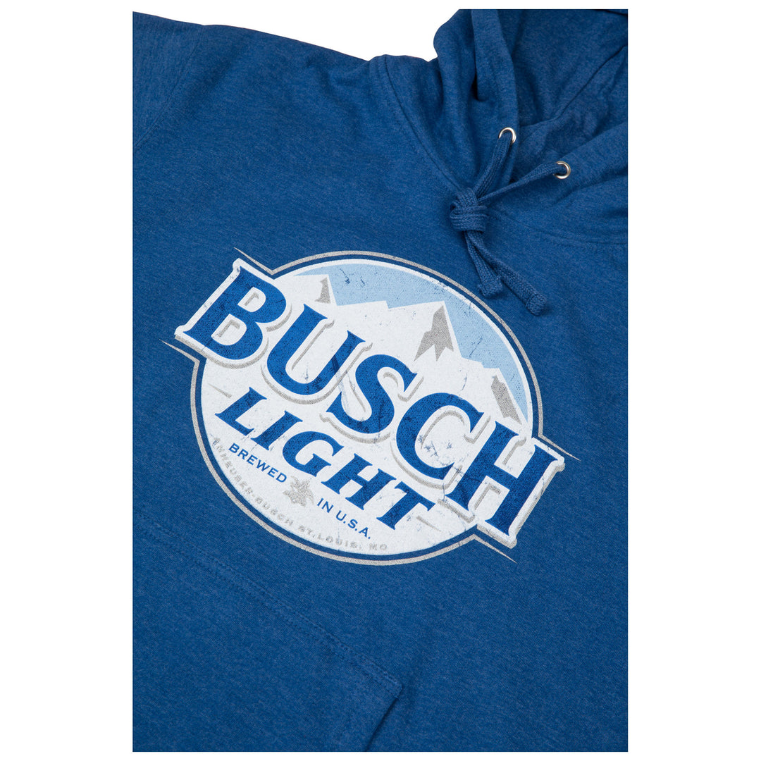 Busch Light Mens Royal Blue Hoodie Image 3