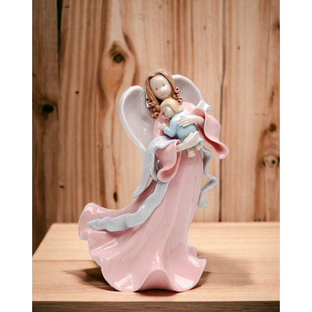 Ceramic Angel Holding Baby FigurineReligious DcorReligious GiftChurch Dcor, Image 2