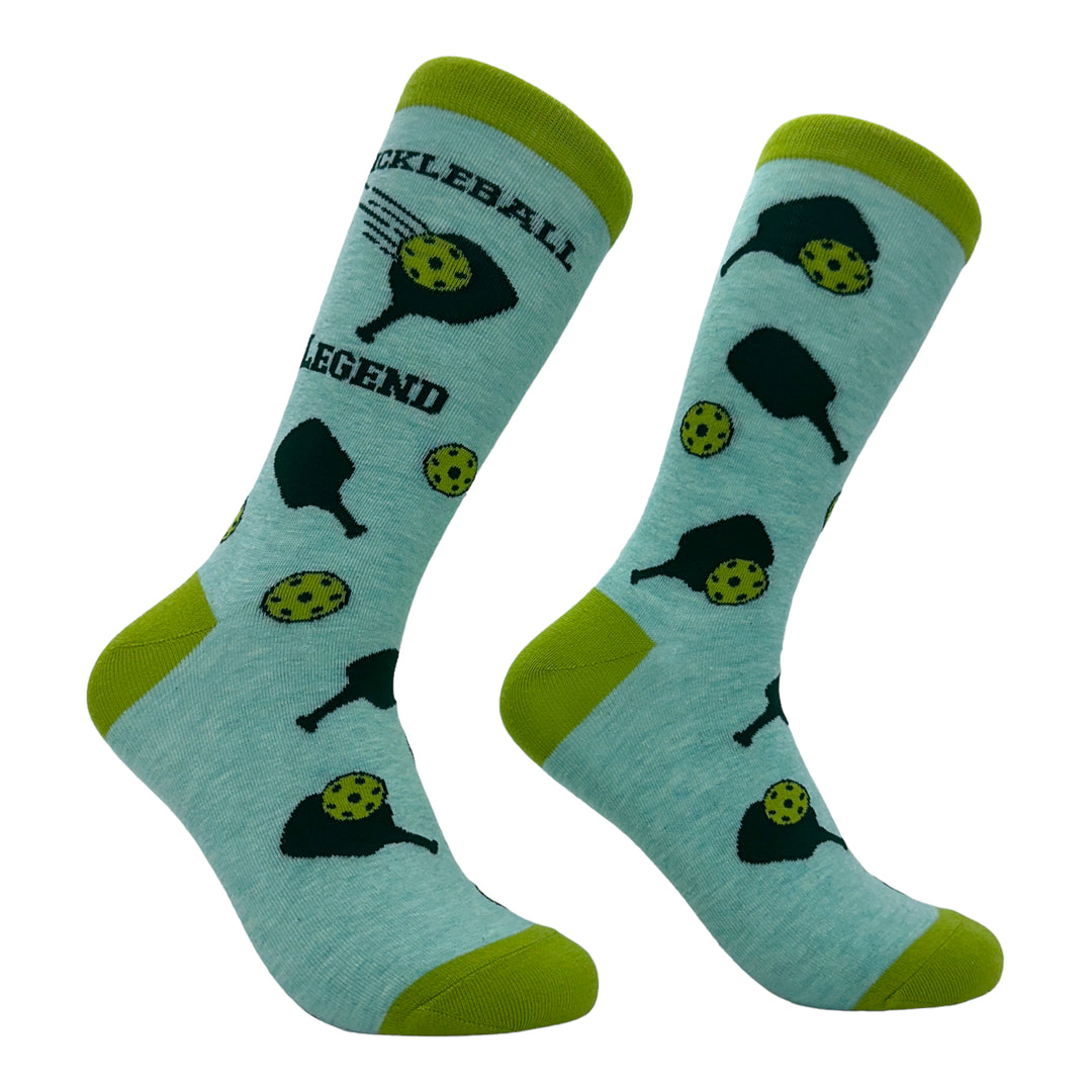 Womens Pickleball Legend Socks Funny Sarcastic Pickle Ball Lovers Paddle Joke Footwear Image 1