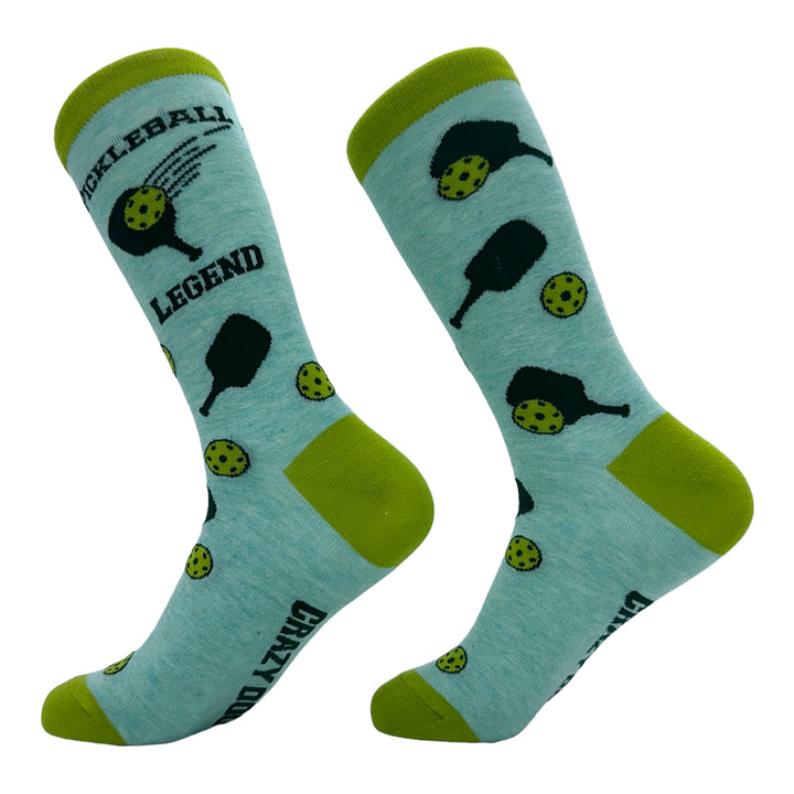 Womens Pickleball Legend Socks Funny Sarcastic Pickle Ball Lovers Paddle Joke Footwear Image 2